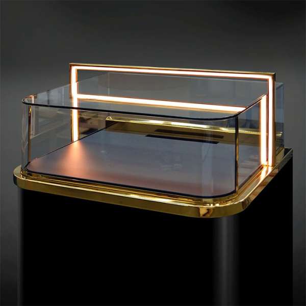Встраиваемая горизонтальная кондитерская витрина Finist Glassier Luxury Gold Slide GLGs-10/7/3